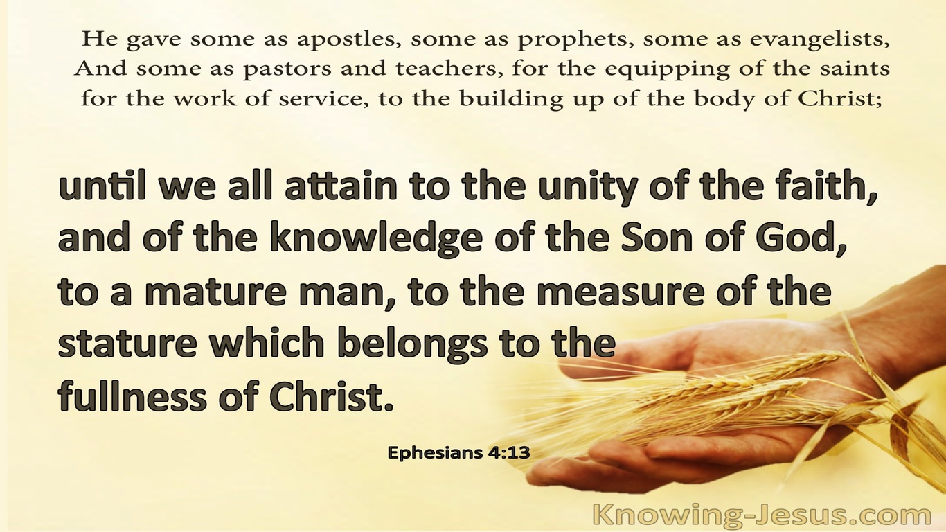 Ephesians 4:13 The Unity Of The Faith (yellow)